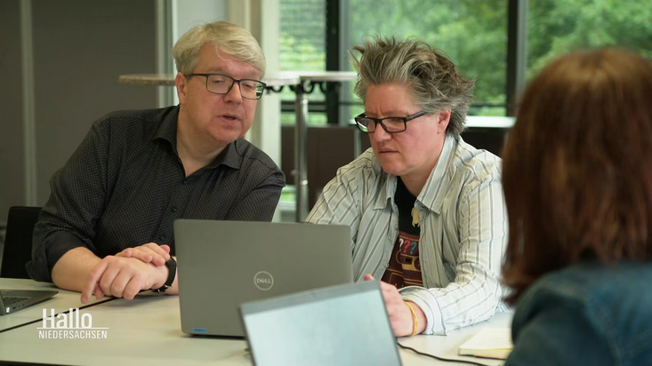 Micky Lindlar und Lambert Heller im TV-Beitrag des NDR